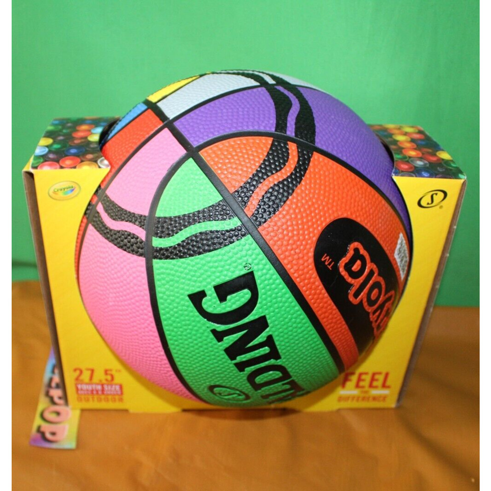 Crayola Kohl's Collaboration Spalding Youth Multi Color Basketball 27.5" In Box